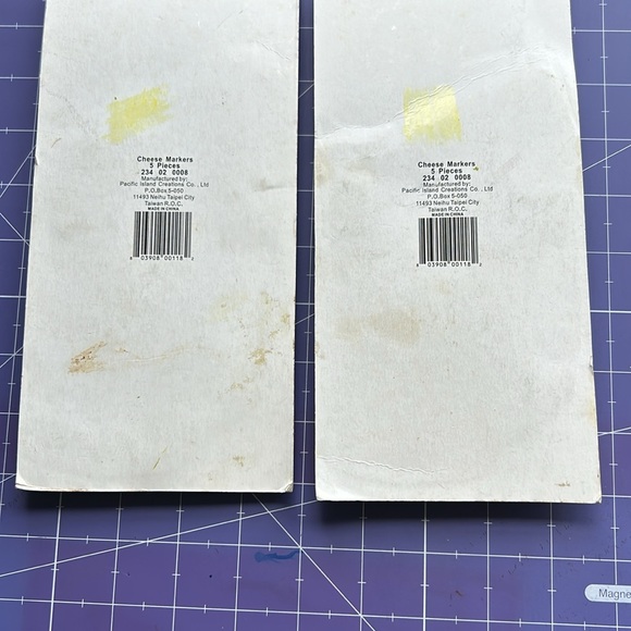 2 unopened NWT cheese Markers 4 pieces in each 10 pcs total ceramic with markers - Picture 2 of 4